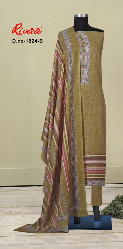 Design 1824 Rivaa Pashmina Suits Wholesale