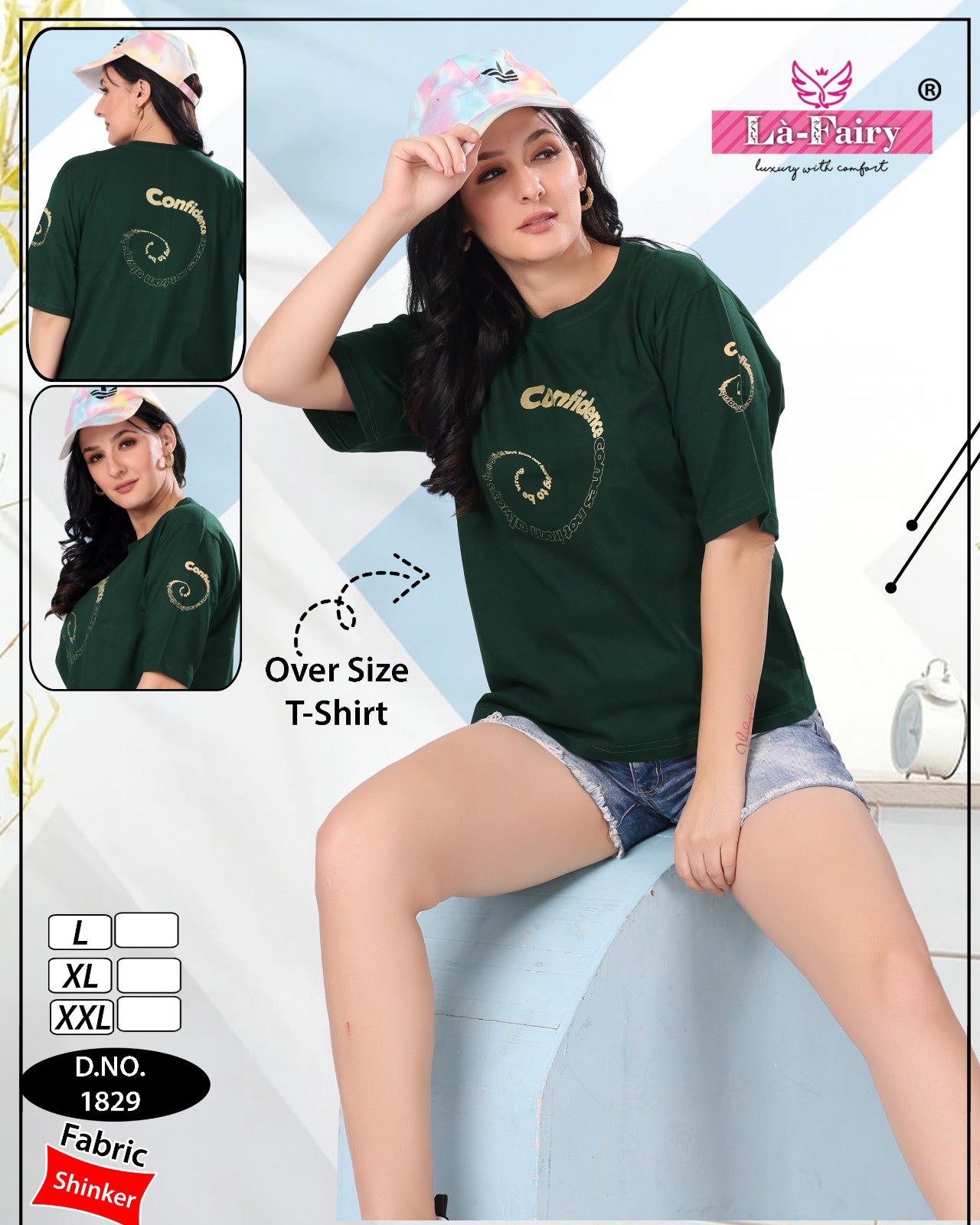 Design 1829 La Fairy Sinker Women Oversized Tshirt Supplier Ahmedabad