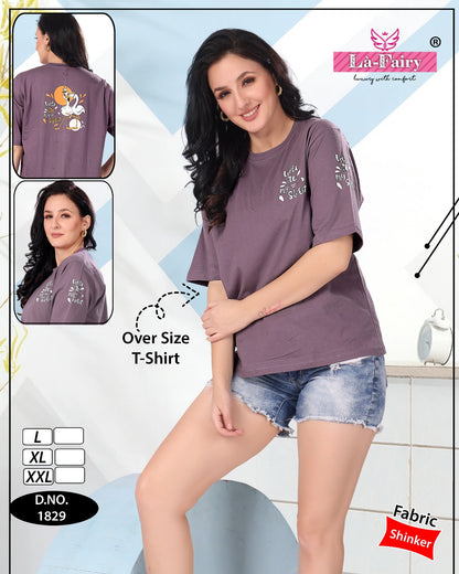 Design 1829 La Fairy Sinker Women Oversized Tshirt Supplier Ahmedabad