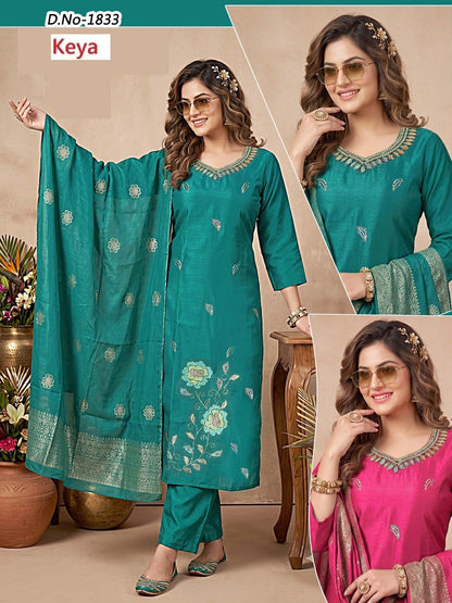 Design 1830-1833 Keya Roman Readymade Pant Style Suits Exporter
