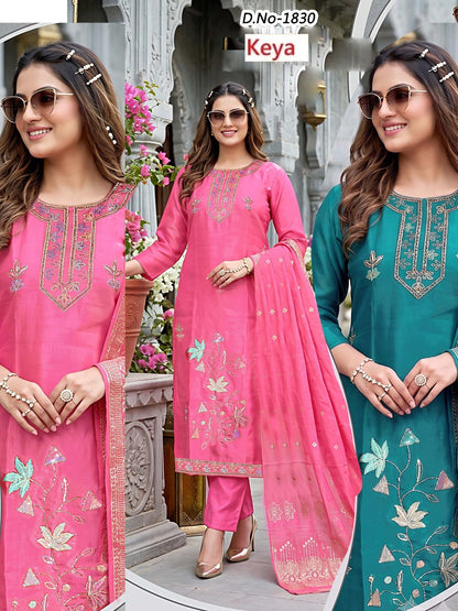 Design 1830-1833 Keya Roman Readymade Pant Style Suits Exporter