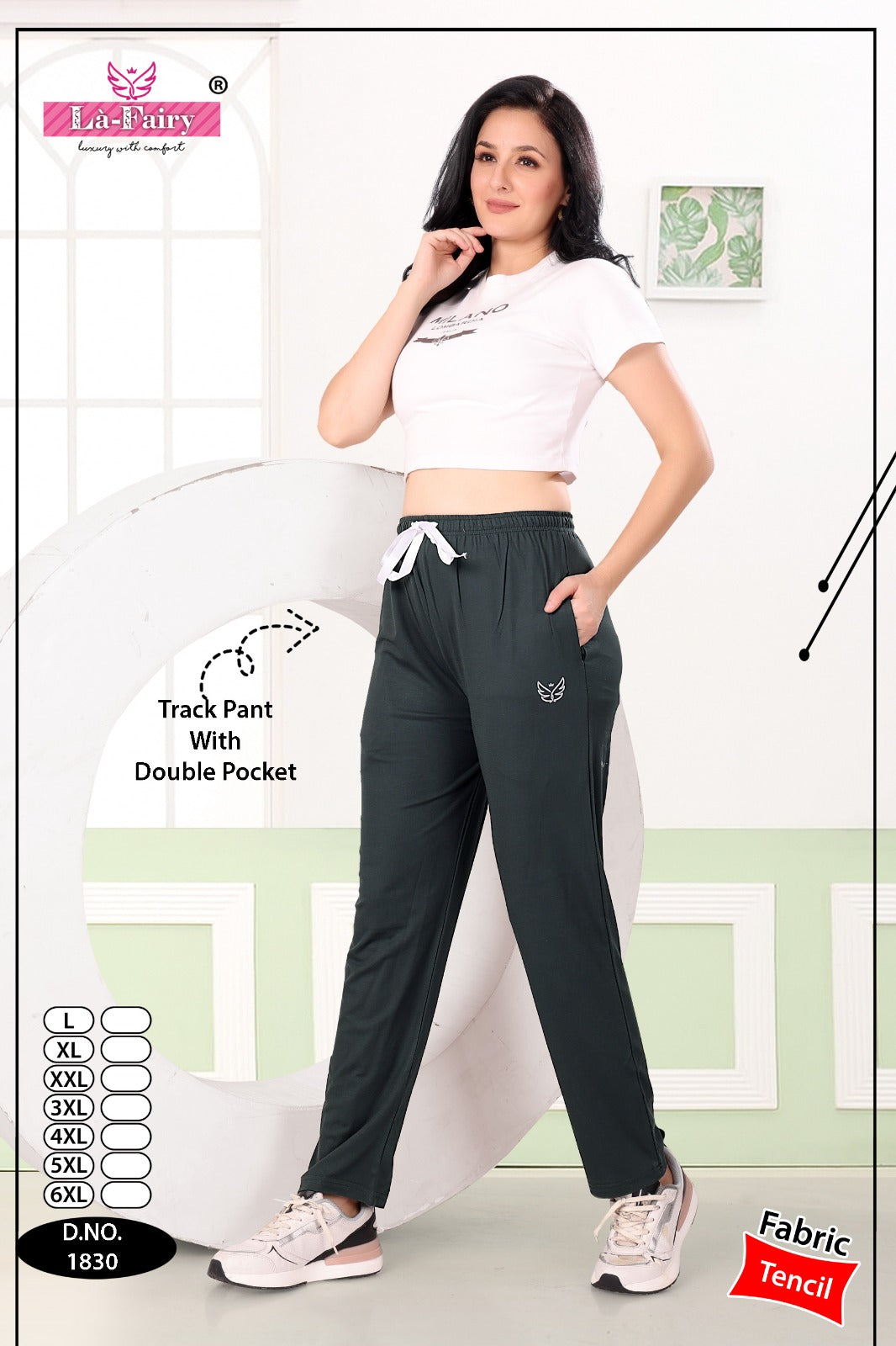 Design 1830 La Fairy Tencil Women Track Pants Wholesaler Ahmedabad