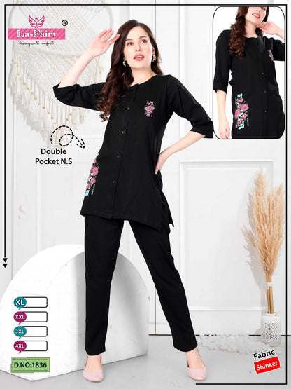 Design 1836 La Fairy Sinker Pyjama Night Suits Wholesaler Ahmedabad