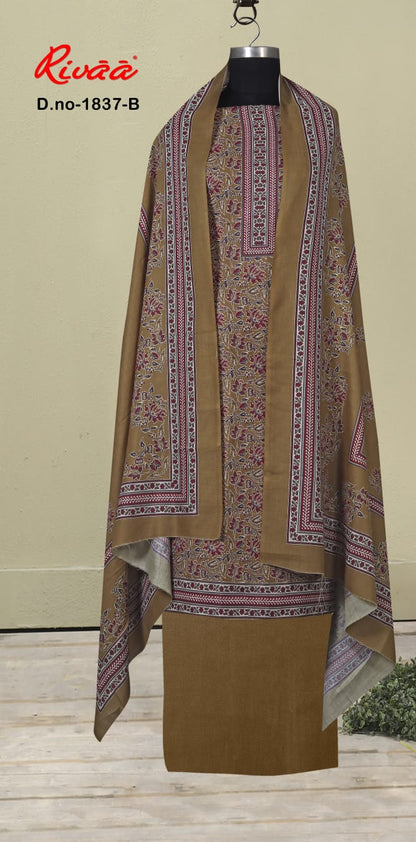 Design 1837 Rivaa Pashmina Suits Wholesaler Gujarat