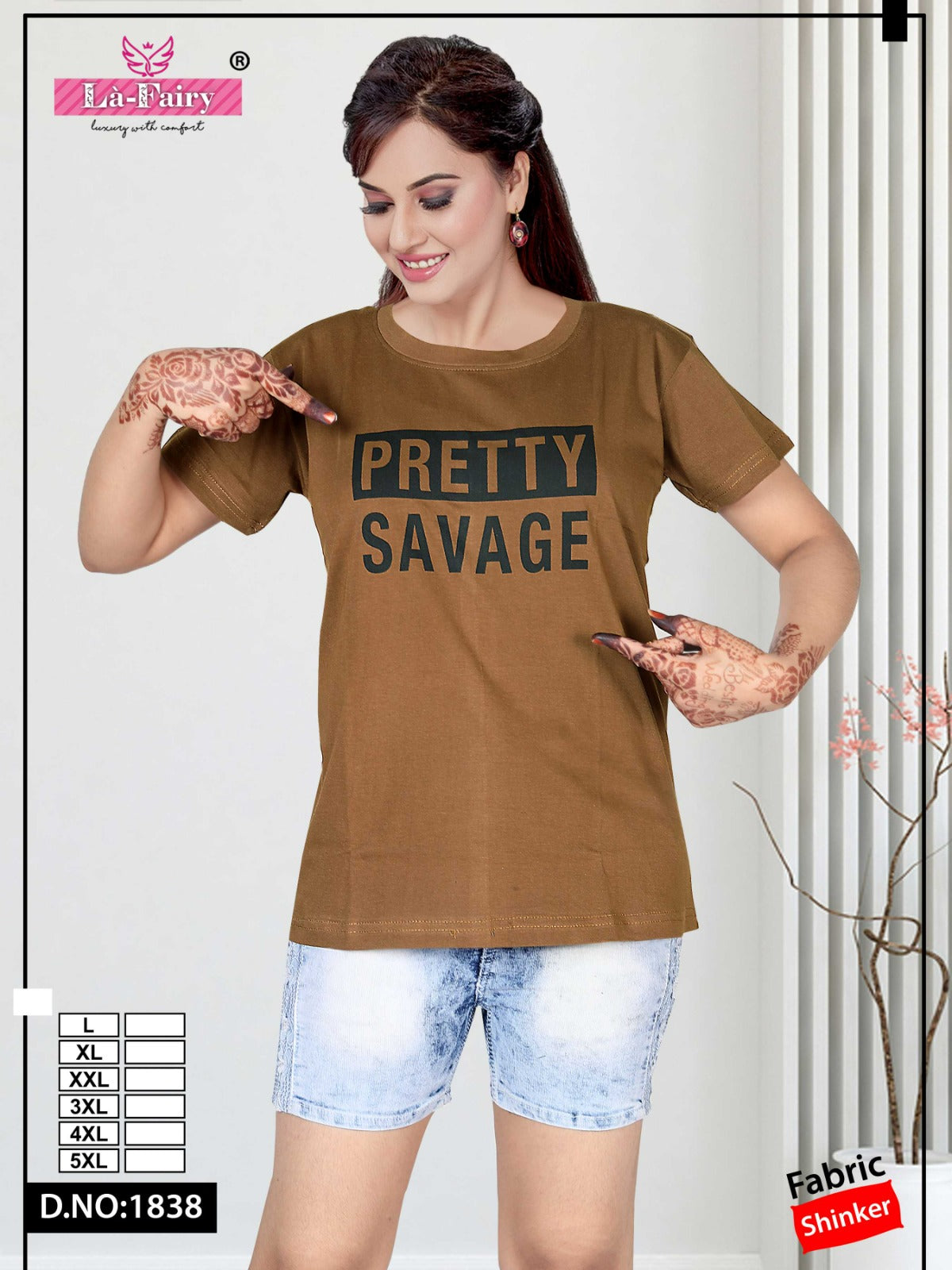 Design 1838 La Fairy Sinker Women Tshirt Manufacturer Ahmedabad