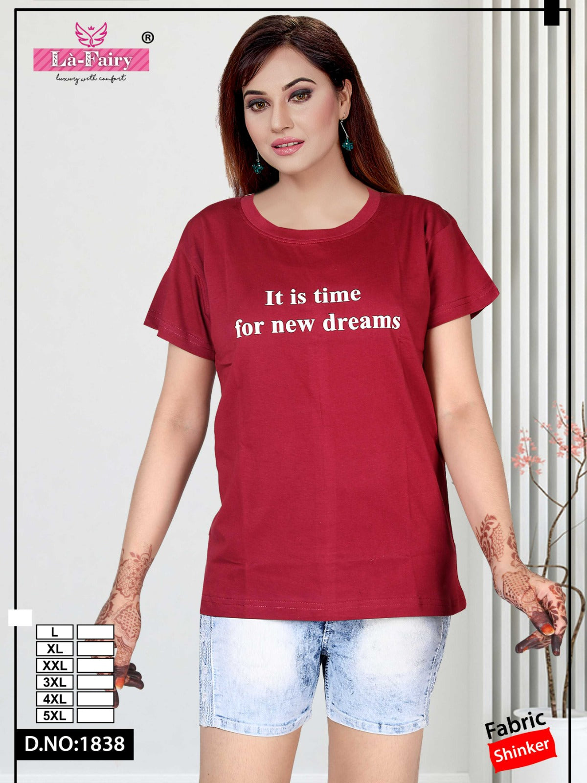 Design 1838 La Fairy Sinker Women Tshirt Manufacturer Ahmedabad
