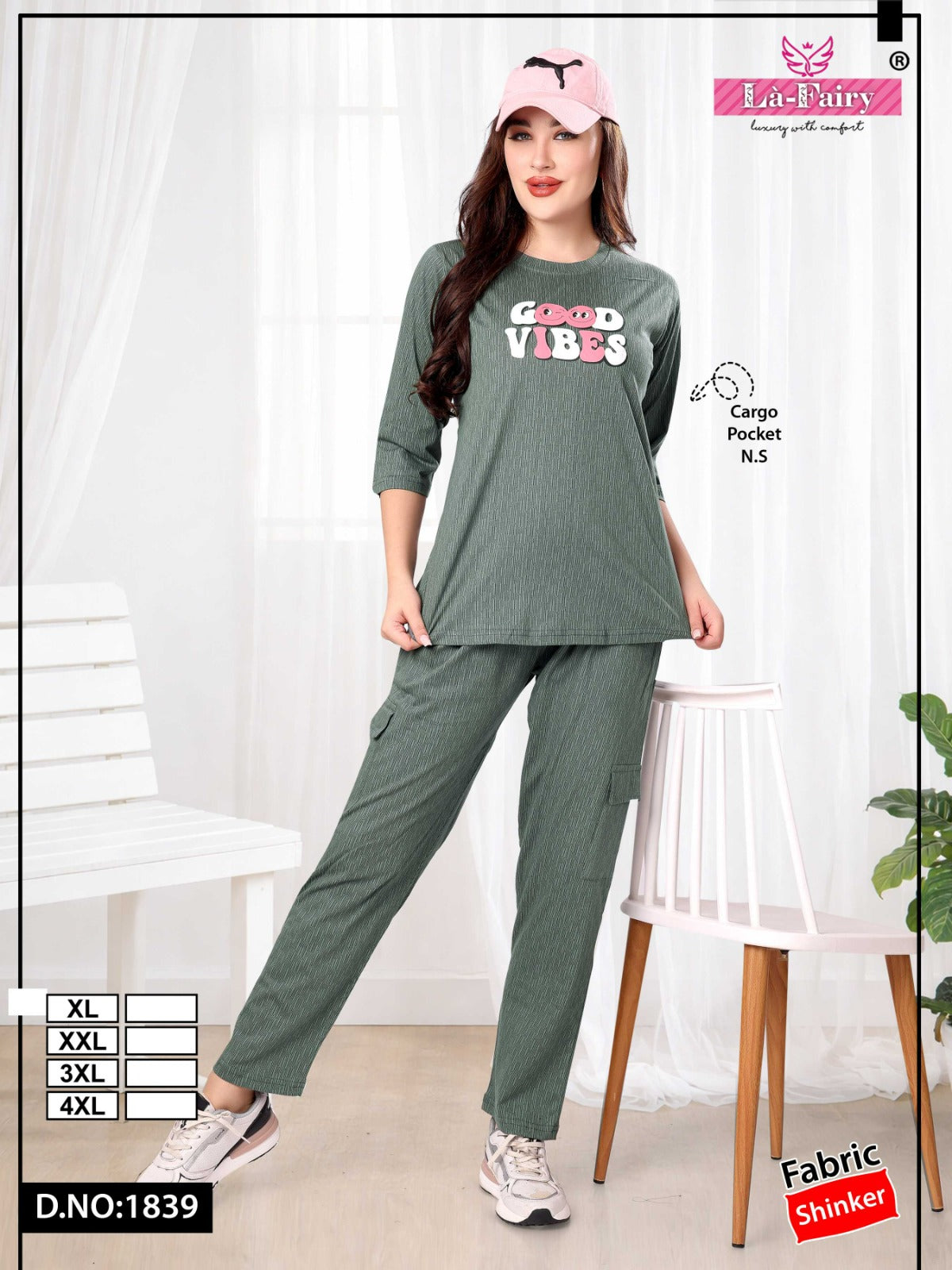 Design 1839 Cargo La Fairy Sinker Pyjama Night Suits Supplier Ahmedabad