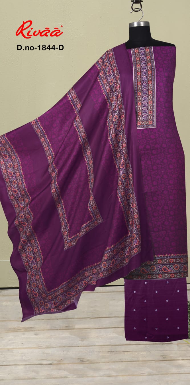 Design 1844 Rivaa Pashmina Suits Exporter Ahmedabad