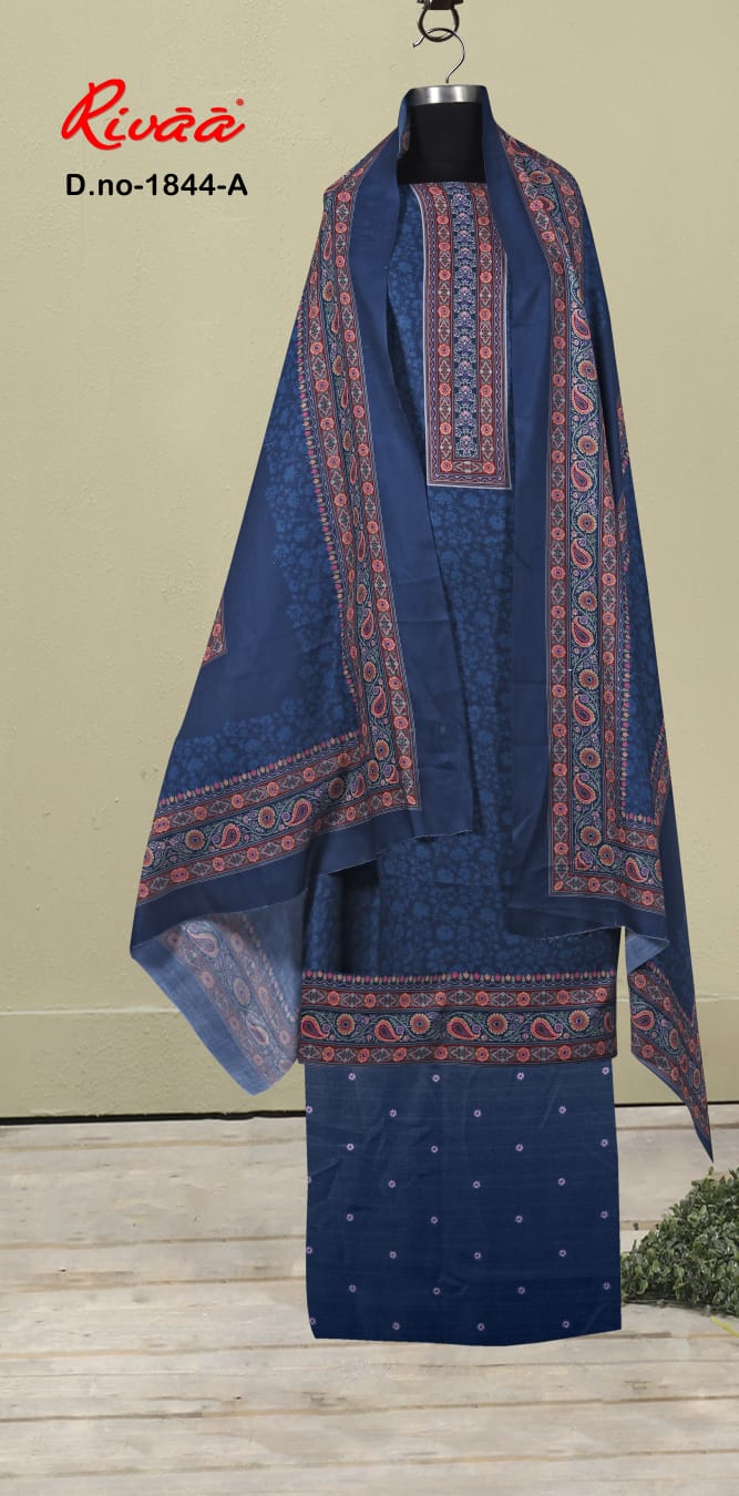 Design 1844 Rivaa Pashmina Suits Exporter Ahmedabad