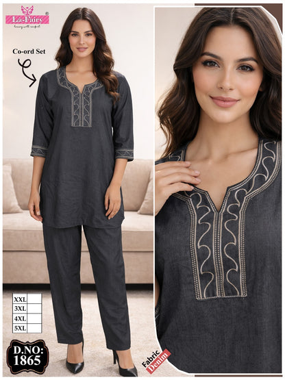 Design 1865 La Fairy Denim Co Ord Set Manufacturer