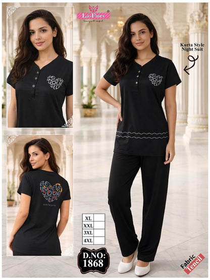 Design 1868 La Fairy Tencil Kurta Night Suits Exporter Ahmedabad