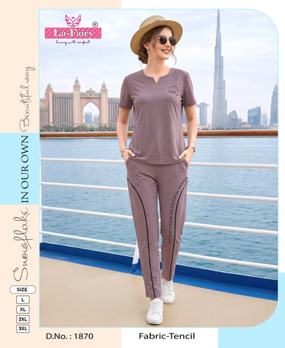 Design 1870 La Fairy Tencil Pyjama Night Suits Manufacturer Ahmedabad