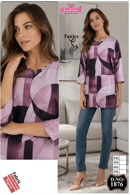 Design 1876 La Fairy Reyon Short Kurtis Exporter Ahmedabad