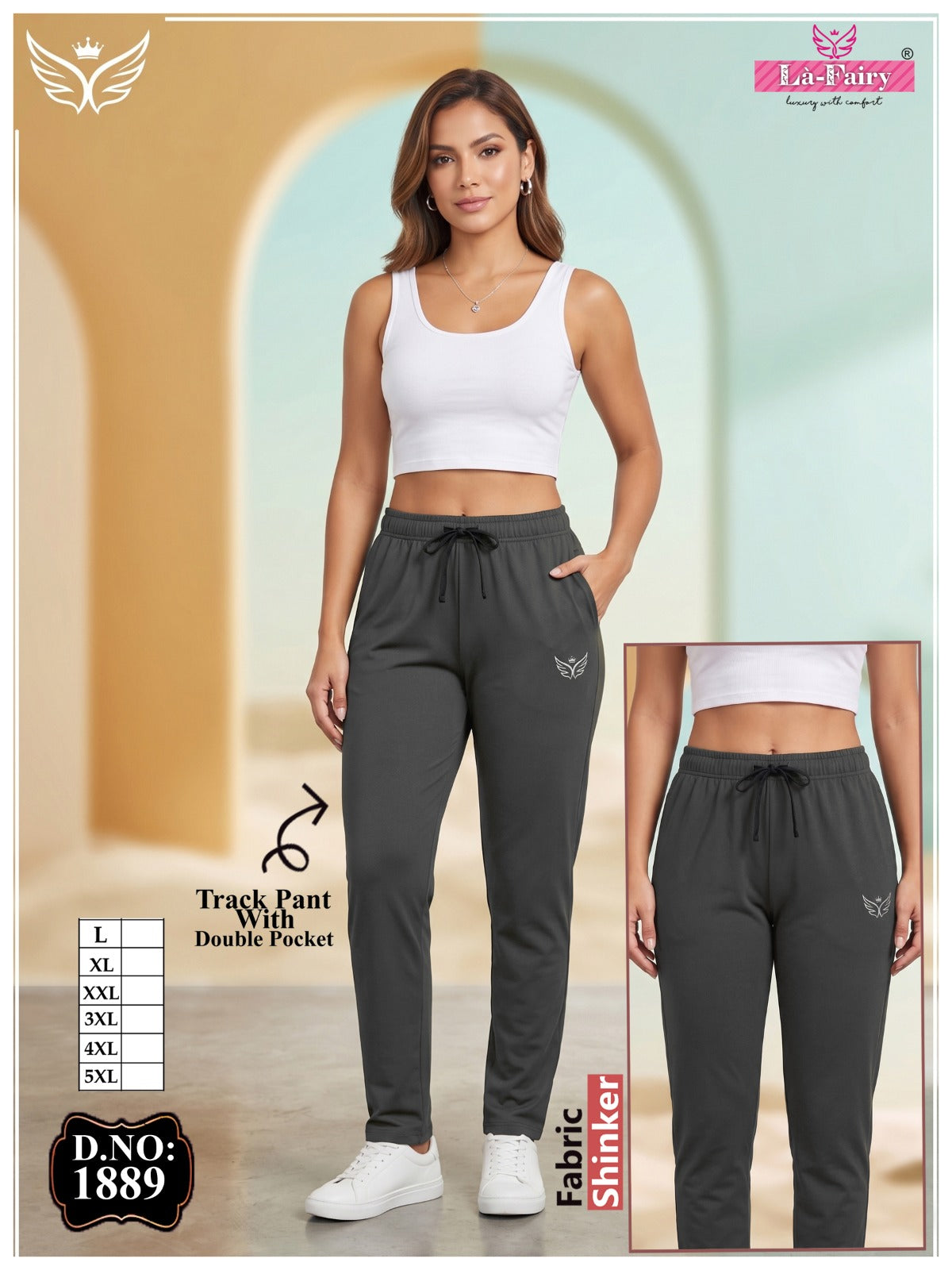 Design 1889 La Fairy Sinker Women Track Pants Exporter India