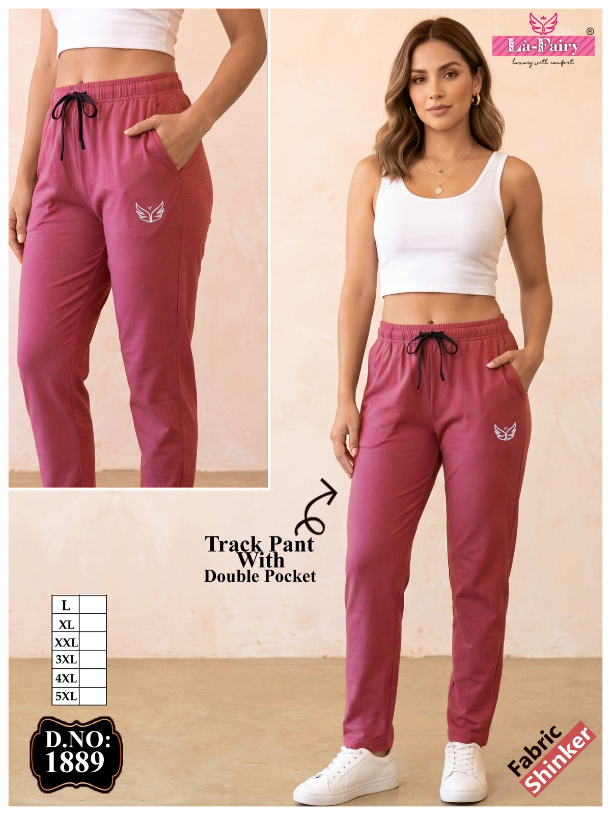 Design 1889 La Fairy Sinker Women Track Pants Exporter India
