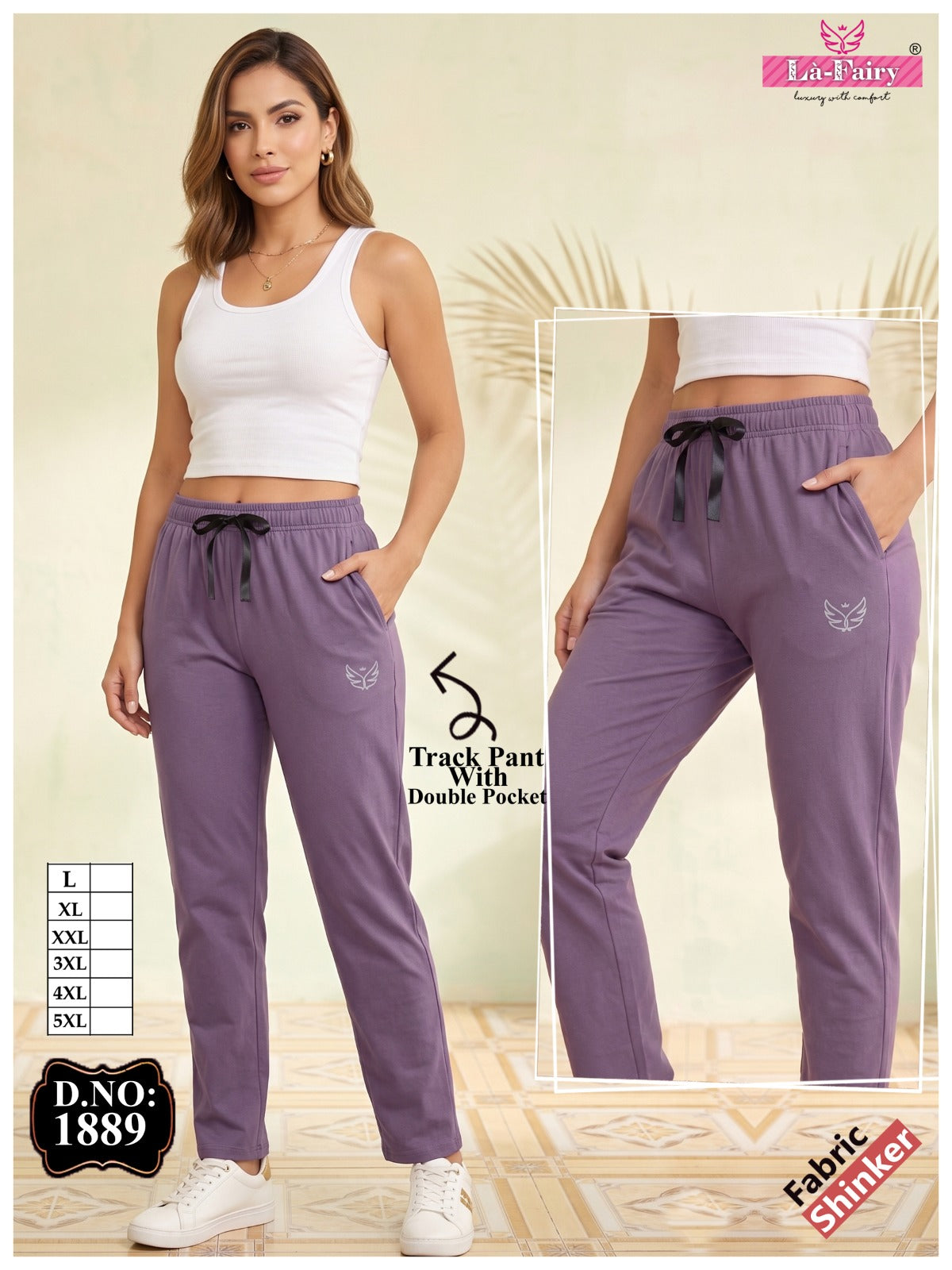 Design 1889 La Fairy Sinker Women Track Pants Exporter India
