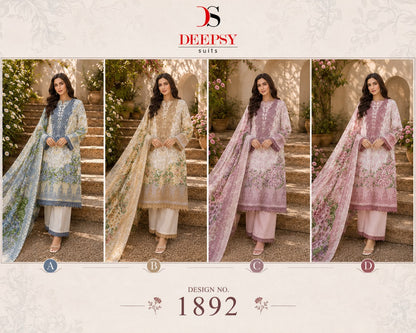 Design 1892 Deepsy Cotton Pakistani Readymade Suits Exporter India