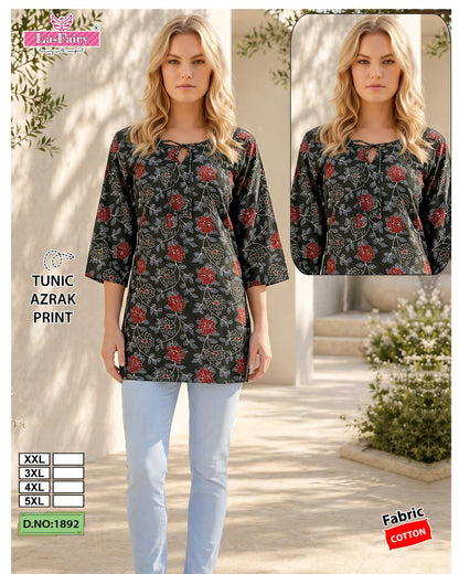 Design 1892 La Fairy Cotton Short Kurtis Supplier Gujarat