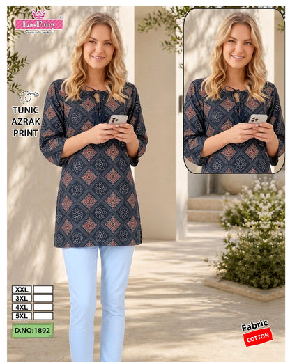 Design 1892 La Fairy Cotton Short Kurtis Supplier Gujarat