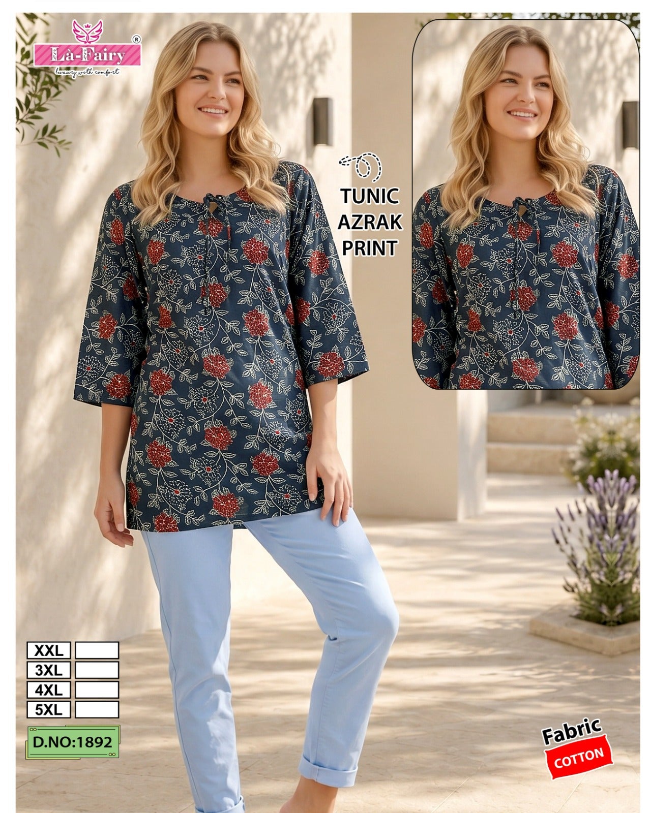 Design 1892 La Fairy Cotton Short Kurtis Supplier Gujarat