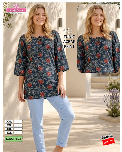 Design 1892 La Fairy Cotton Short Kurtis Supplier Gujarat