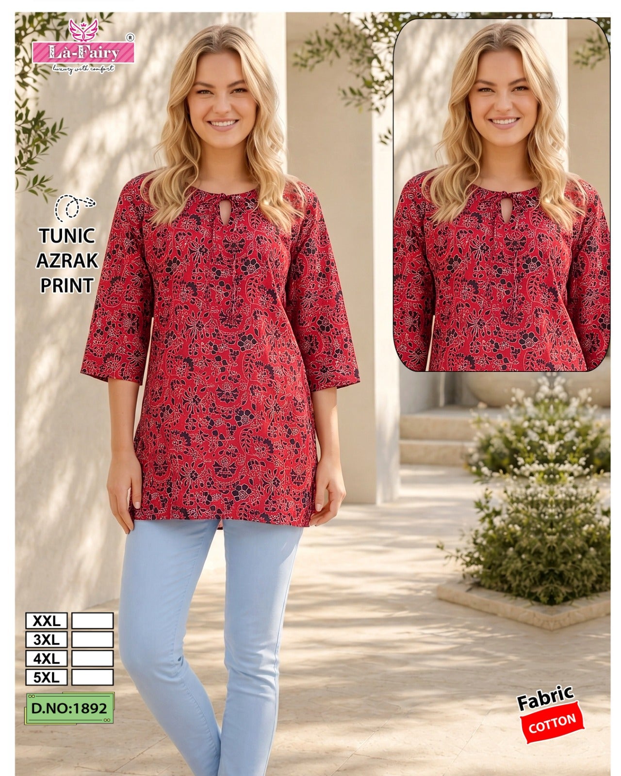 Design 1892 La Fairy Cotton Short Kurtis Supplier Gujarat