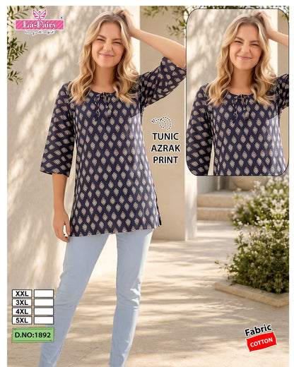 Design 1892 La Fairy Cotton Short Kurtis Supplier Gujarat