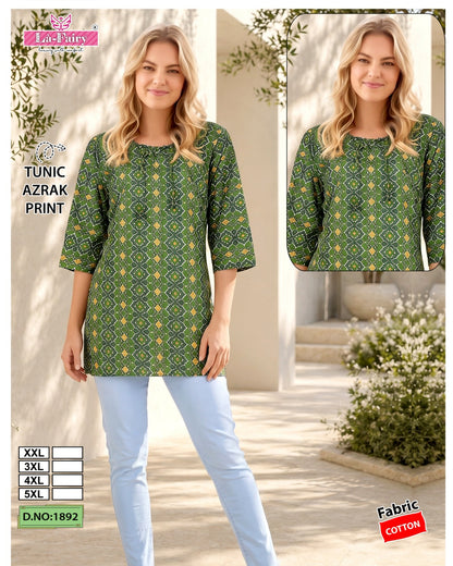 Design 1892 La Fairy Cotton Short Kurtis Supplier Gujarat