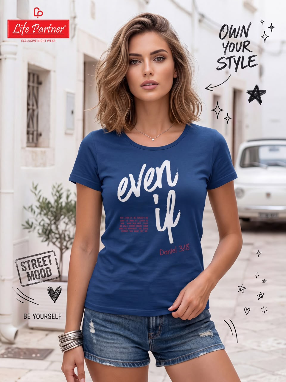 Design 18 Life Partner Hosiery Cotton Women Tshirt Wholesaler Ahmedabad