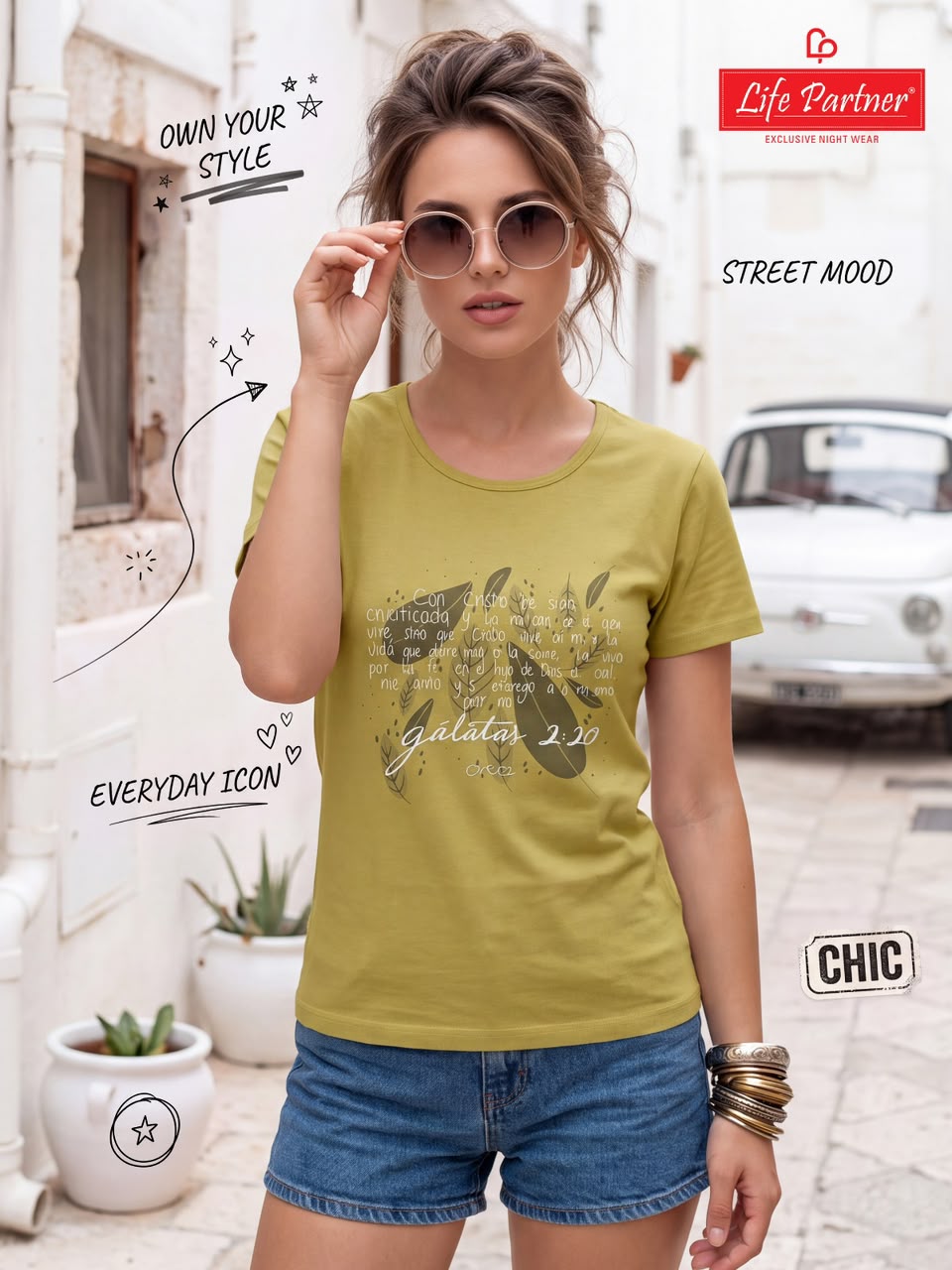 Design 18 Life Partner Hosiery Cotton Women Tshirt Wholesaler Ahmedabad