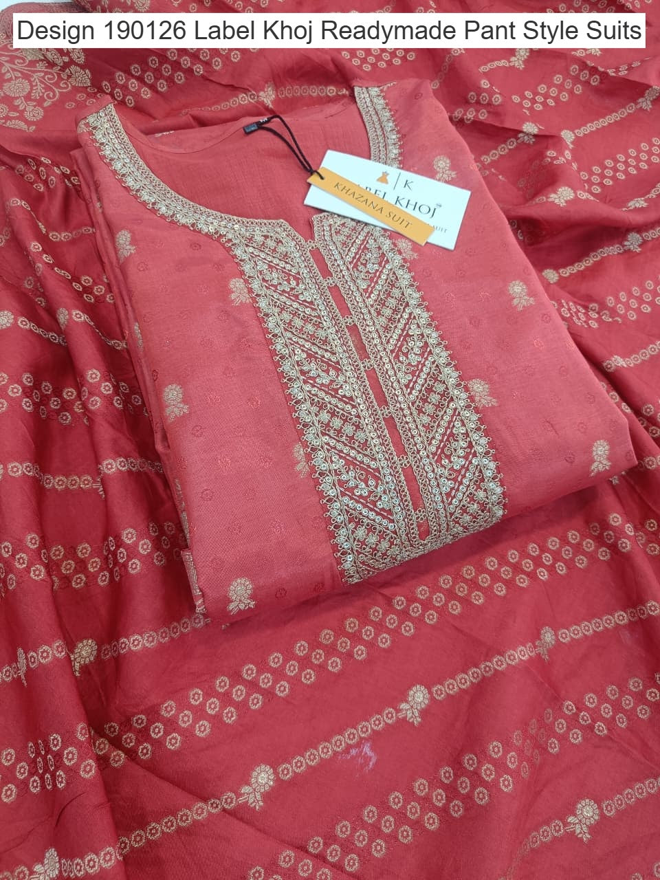 Design 190126 Label Khoj Dola Silk Readymade Pant Style Suits Supplier Gujarat