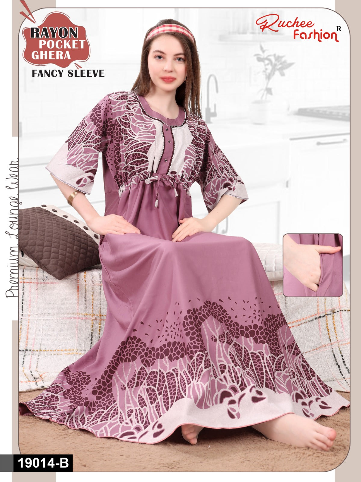 Design 19014-19022 Ruchee Fashion Rayon Night Gowns Exporter