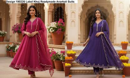 Design 190226 Label Khoj Vichitra Readymade Anarkali Suits Wholesaler