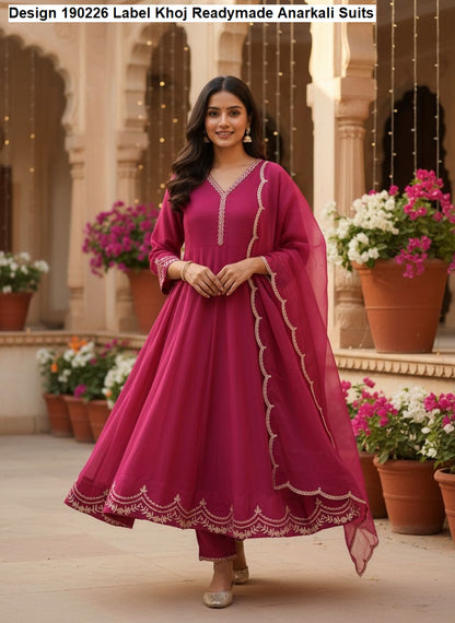 Design 190226 Label Khoj Vichitra Readymade Anarkali Suits Wholesaler