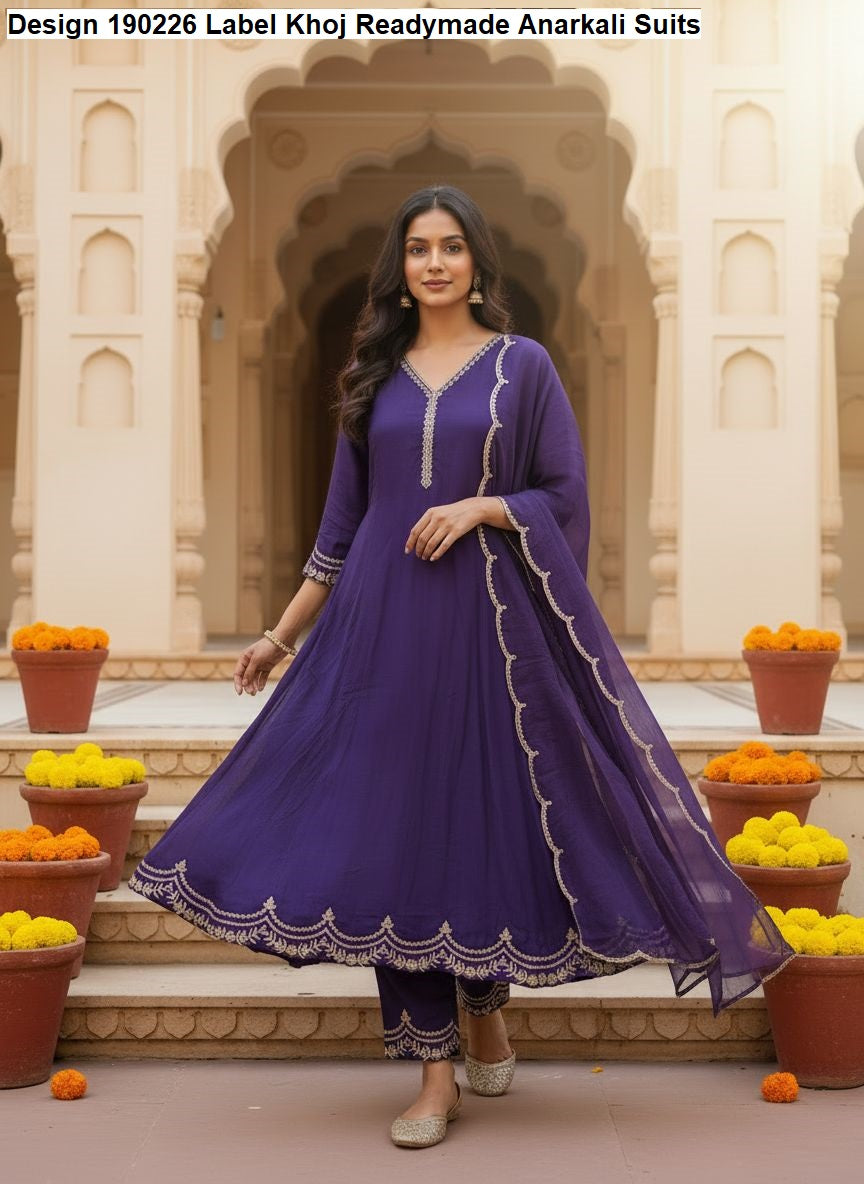 Design 190226 Label Khoj Vichitra Readymade Anarkali Suits Wholesaler