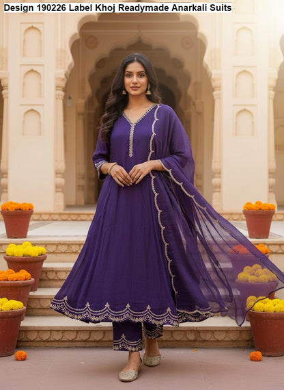 Design 190226 Label Khoj Vichitra Readymade Anarkali Suits Wholesaler