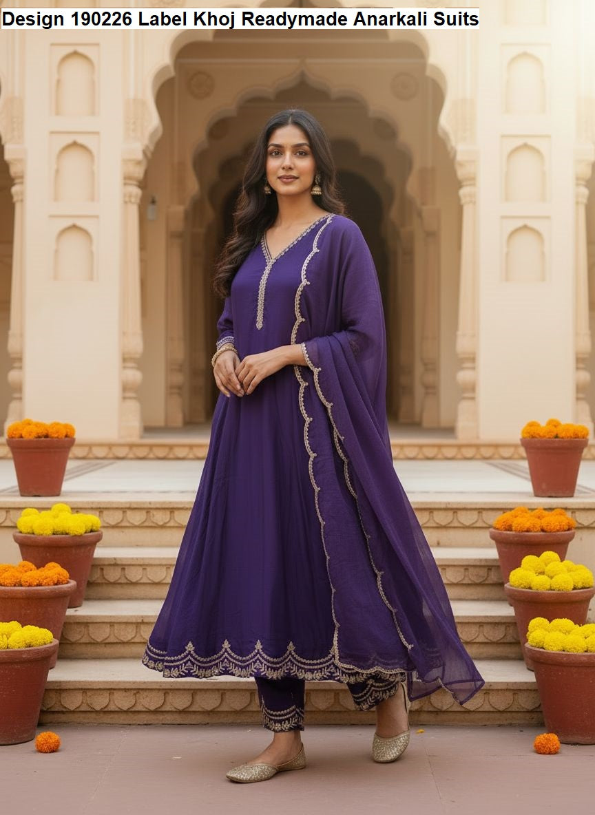 Design 190226 Label Khoj Vichitra Readymade Anarkali Suits Wholesaler