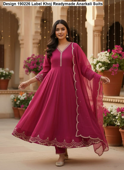 Design 190226 Label Khoj Vichitra Readymade Anarkali Suits Wholesaler