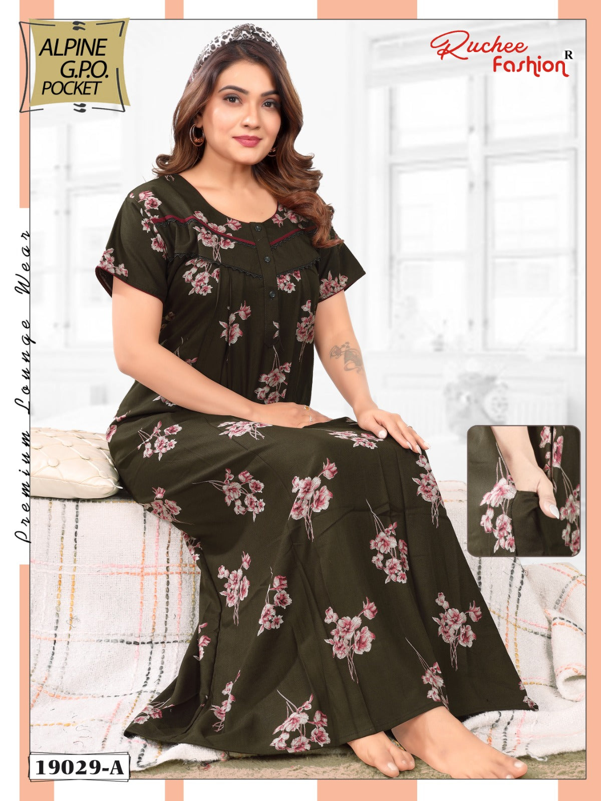 Design 19025 To 19031 Ruchee Fashion Alpine Night Gowns Exporter India