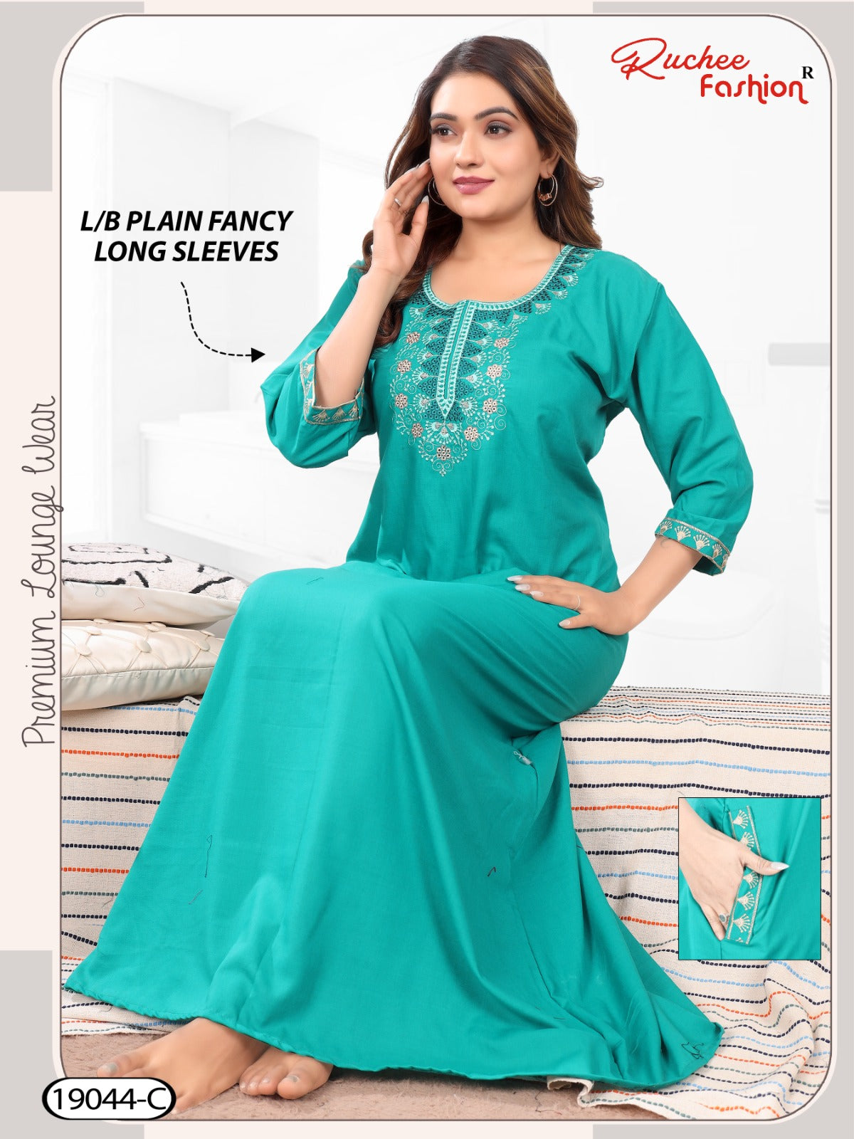 Design 19044-19045 Ruchee Fashion Lizzy Bizzy Night Gowns Supplier Gujarat