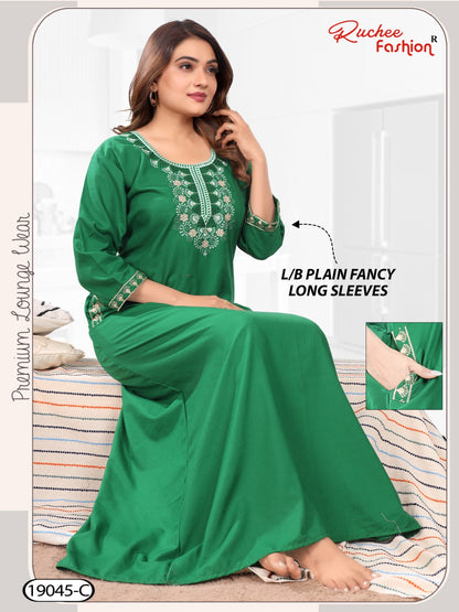 Design 19044-19045 Ruchee Fashion Lizzy Bizzy Night Gowns Supplier Gujarat
