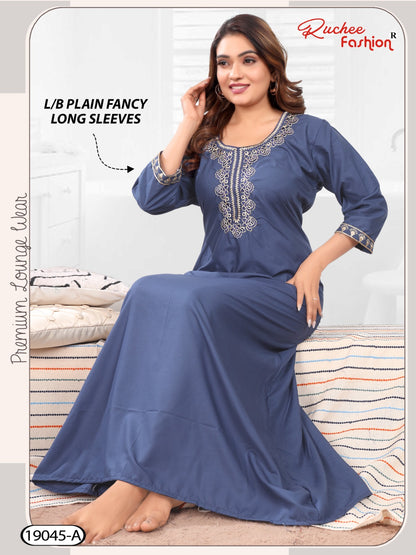 Design 19044-19045 Ruchee Fashion Lizzy Bizzy Night Gowns Supplier Gujarat
