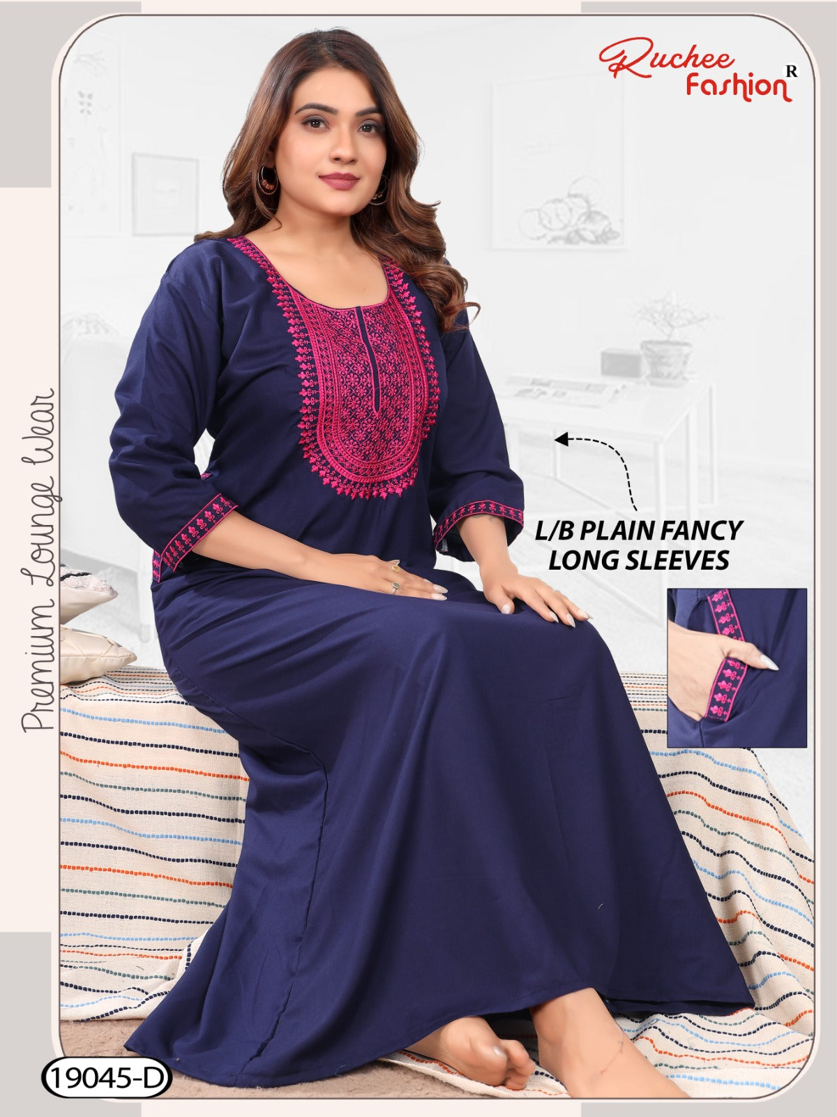 Design 19044-19045 Ruchee Fashion Lizzy Bizzy Night Gowns Supplier Gujarat