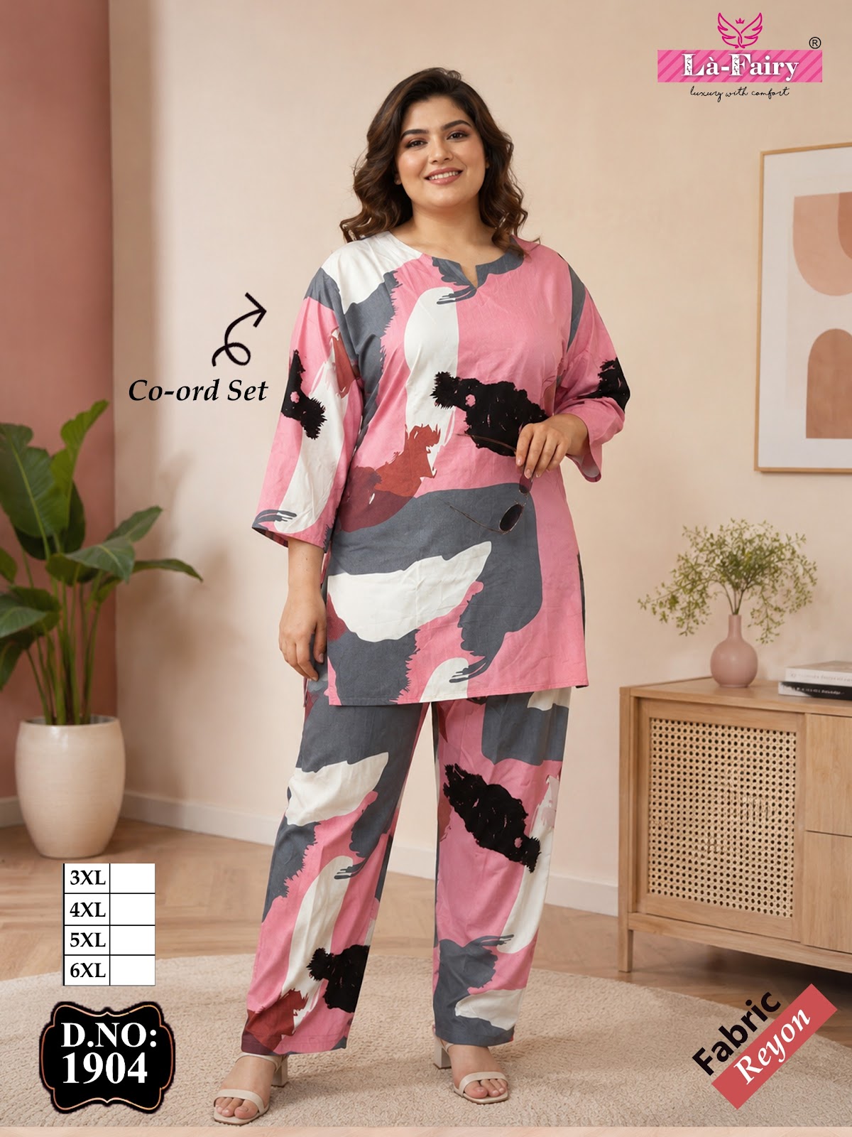 Design 1904 La Fairy Rayon 22Kg Co Ord Set Manufacturer