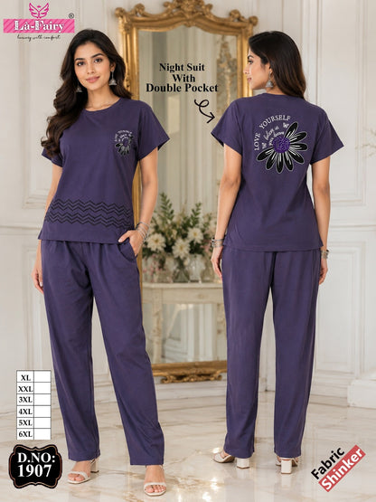 Design 1907 La Fairy Sinker Pyjama Night Suits Wholesaler