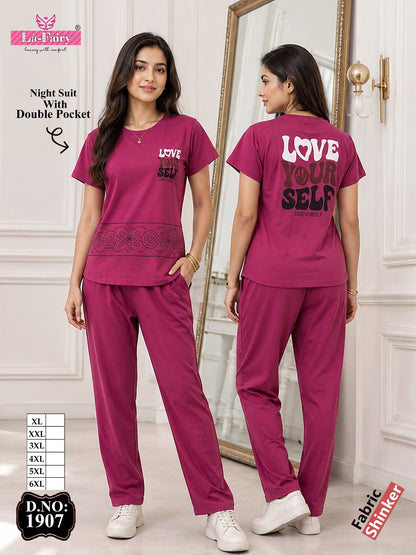 Design 1907 La Fairy Sinker Pyjama Night Suits Wholesaler