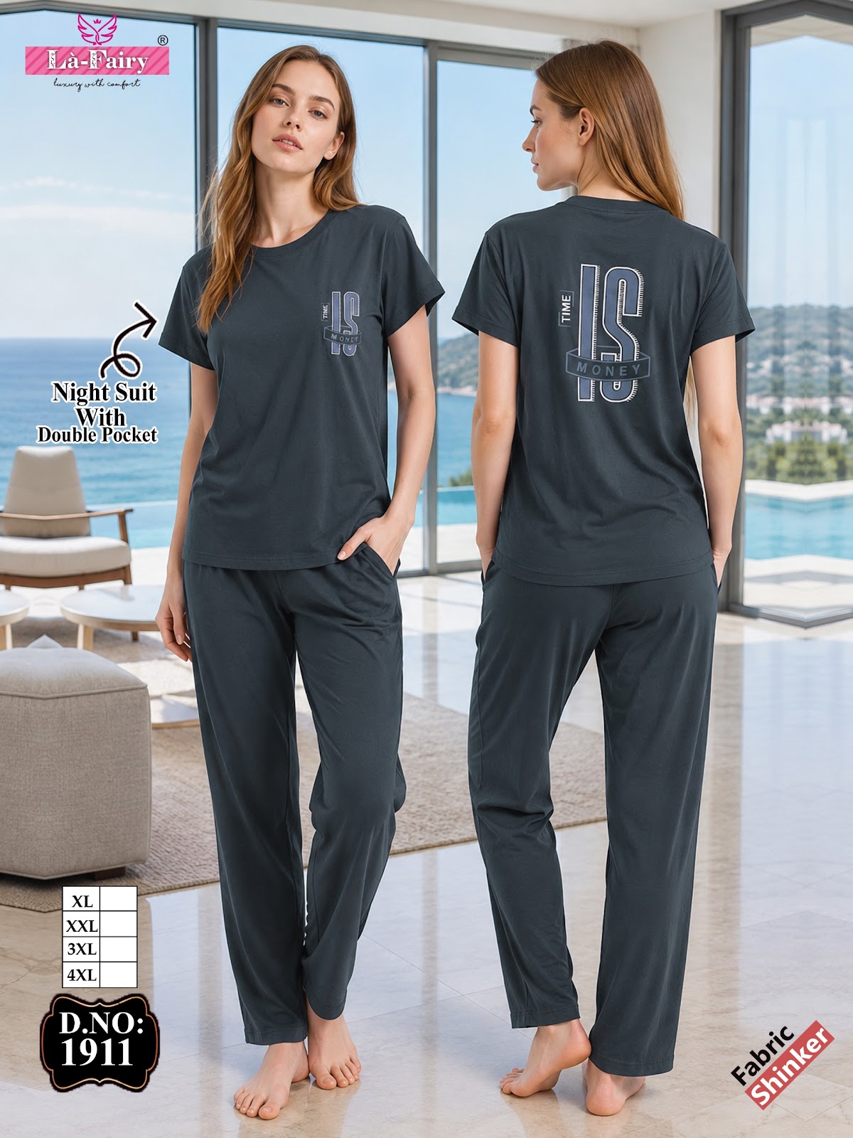 Design 1911 La Fairy Sinker Pyjama Night Suits Manufacturer