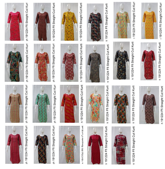Design 191224 Ffi Modal Straight Cut Kurtis Wholesale Price