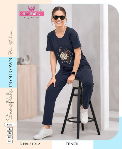 Design 1912 La Fairy Tencil Pyjama Night Suits Manufacturer Ahmedabad