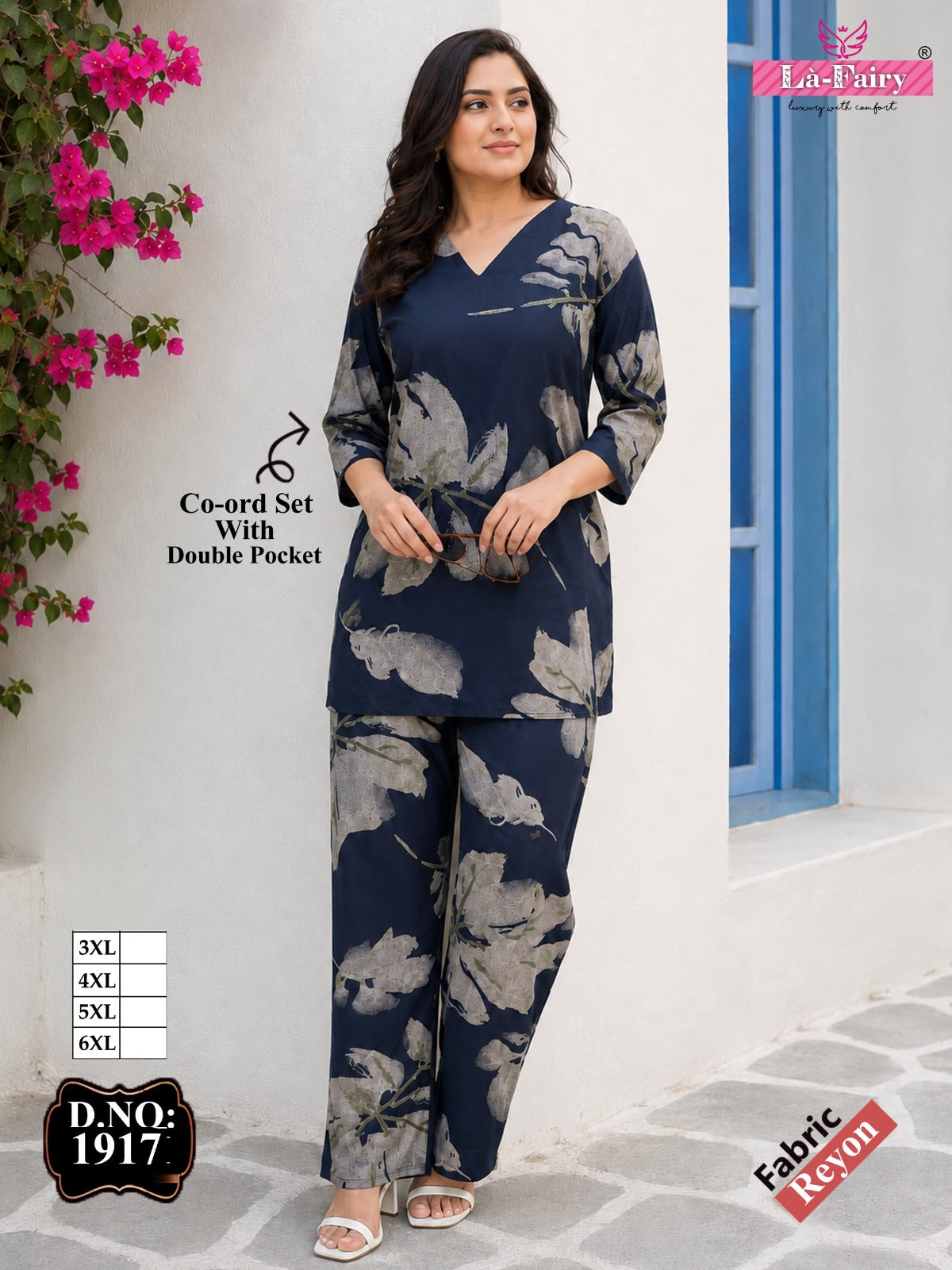 Design 1917 Plus Size La Fairy Reyon Co Ord Set Manufacturer Ahmedabad